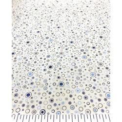 Mavi Gri Puantiye Poplin Kumaş Mavi Gri Puantiye Poplin Kumaş