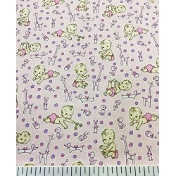 Pembe Bebe Poplin Kumaş