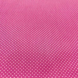 Pembe Beyaz Puantiye Poplin Kumaş Pembe Beyaz Puantiye Poplin Kumaş