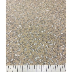 Kahve Çiçek Poplin Kumaş Kahve Çiçek Poplin Kumaş