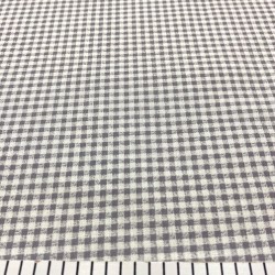 Gri Küçük Pötikare Poplin Kumaş