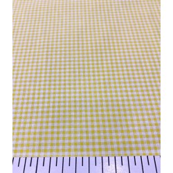 Sarı Küçük Pötikare Poplin Kumaş