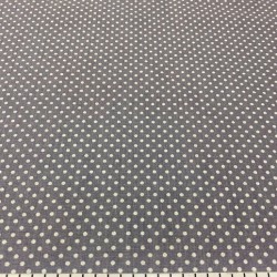 Gri Beyaz Nokta Poplin Kumaş