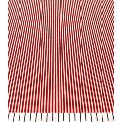 Kırmızı Çizgi Poplin Kumaş