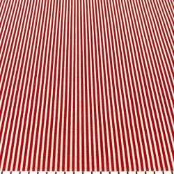 Kırmızı Çizgi Poplin Kumaş