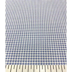 Mavi Küçük Pötikare Poplin Kumaş