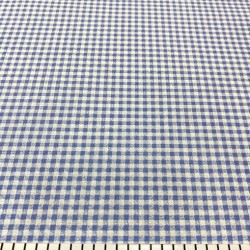 Mavi Küçük Pötikare Poplin Kumaş