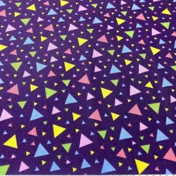 Laciver Üçgenler Poplin Kumaş