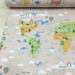 Bej Keşif Poplin Kumaş