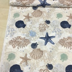 Bej Masmarine Poplin Kumaş