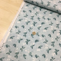 Gölgeli Kelebekler Nil Yeşili Poplin Kumaş