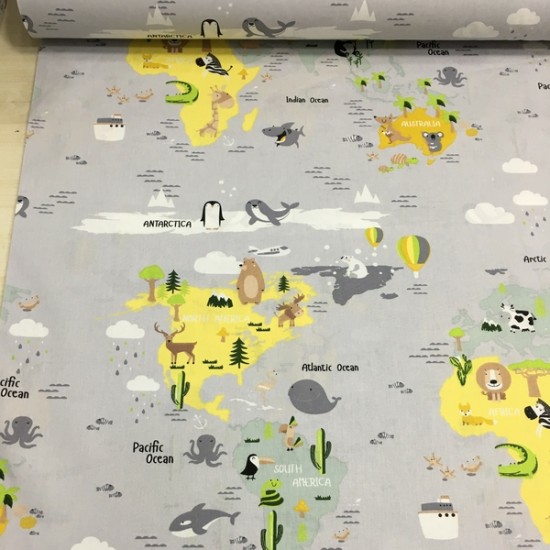 Gri Keşif Poplin Kumaş