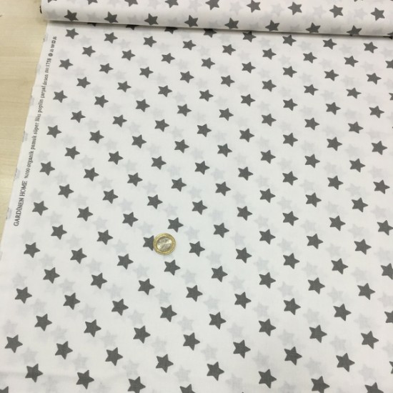 Grili Küçük Yıldız Poplin Kumaş