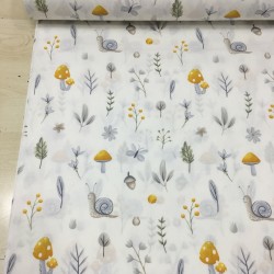 Hardal Mantar Poplin Kumaş