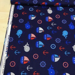 Lacivert Marine Poplin Kumaş