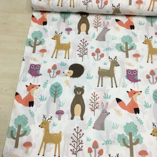 Mutlu Orman Poplin Kumaş