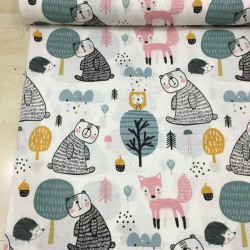 Pembe Tilkili Poplin Kumaş