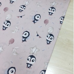 Penguen Lavanta Poplin Kumaş