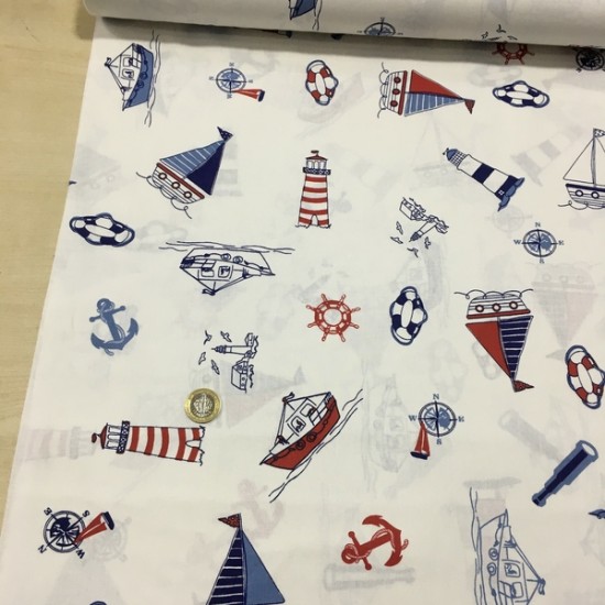 Deniz Feneri Poplin Kumaş