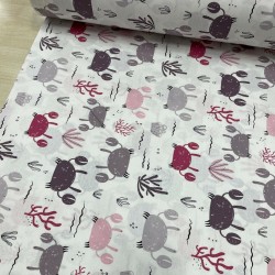 Gri Pudra Yengeç Poplin Kumaş