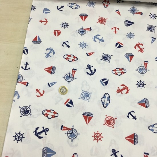 Kırmızı Yelken Poplin Kumaş