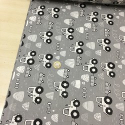 Traktörler Poplin Kumaş