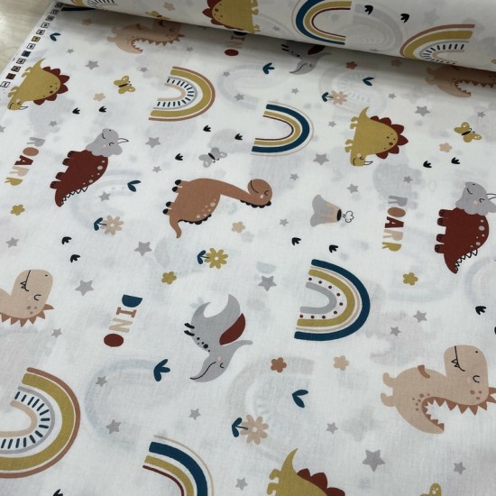 Camelia Pudra Dinolar Poplin Kumaş