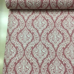 Damask Koyu Pudra Duck Bezi