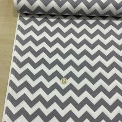 Gri Zigzag Duck Bezi