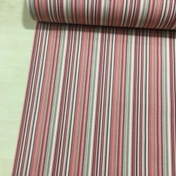 İnce Çizgiler Kiremit Duck Bezi