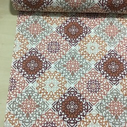 Kahve Dantel Duck Bezi