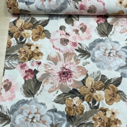 Kahveli Çiçekler Duck Bezi