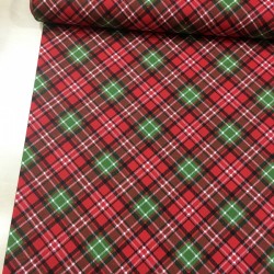 Yılbaşı Ekoseli Duck Bezi