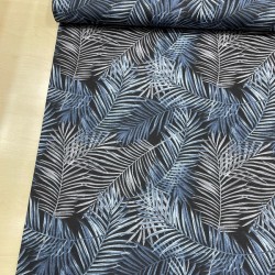 Denim Gri Palmiyeler Duck Bezi