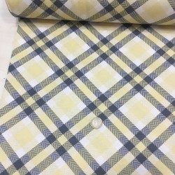 Açık Mavi Ekose Duck Bezi