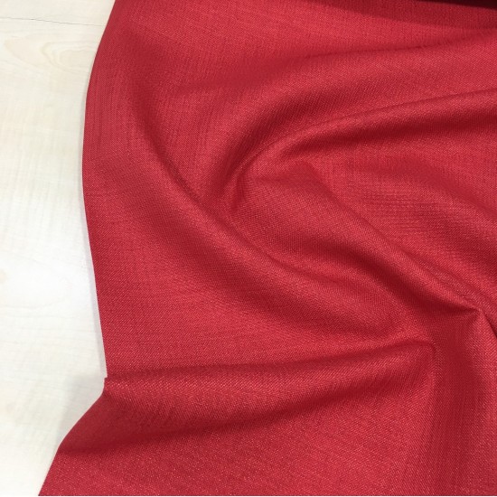 Simli Kırmızı Gardenya Kumaş