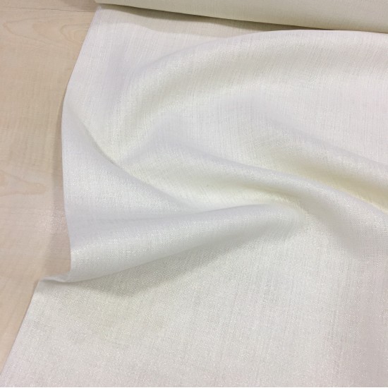 Simli Krem Gardenya Kumaş