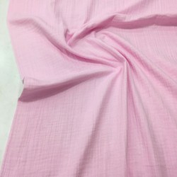 İki Kat Pembe Müslin Kumaş