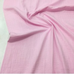 İki Kat Pembe Müslin Kumaş