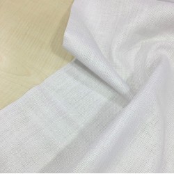 Simli Beyaz Linen Keten Kumaş