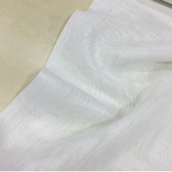 Simli Ekru Linen Keten Kumaş