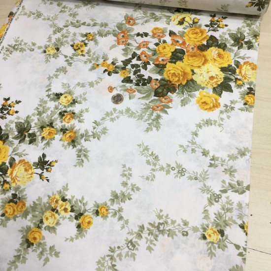 Demet Güller Sarı Poplin Kumaş