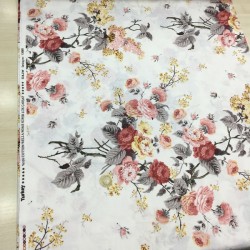 Güller Koyu Kiremit Poplin Kumaş