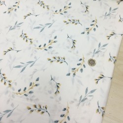 Zeytindalı Mint Poplin Kumaş