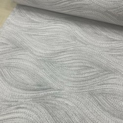 Dalga Desen Gri Poplin Kumaş