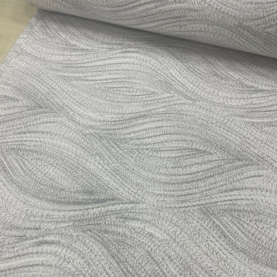 Dalga Desen Gri Poplin Kumaş