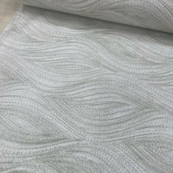 Dalga Desen Yeşil Poplin Kumaş