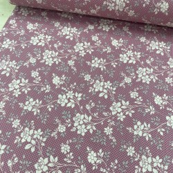 Faal Kır Çiçeği Fuşya Poplin Kumaş
