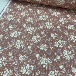 Faal Kır Çiçeği Tarçın Poplin Kumaş