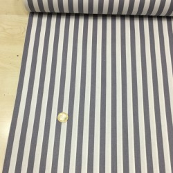 Gri Çizgili Poplin Kumaş